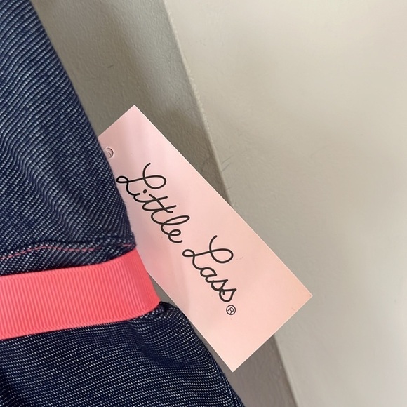 Brand New Little Lass 2-Piece Set Western Cowgirl Heart Ruffle Striped Leggings - Picture 4 of 12